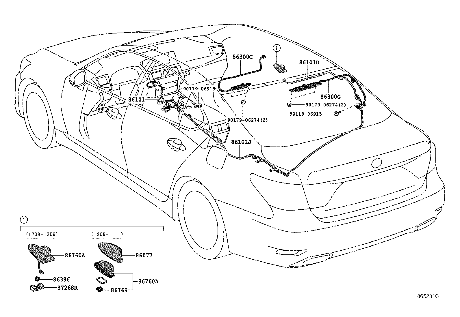  LS460 460L |  ANTENNA