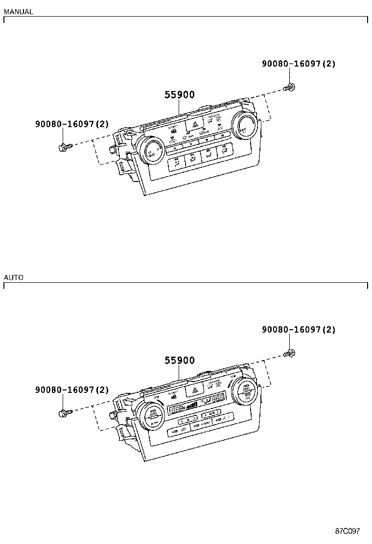  CAMRY |  HEATING AIR CONDITIONING CONTROL AIR DUCT