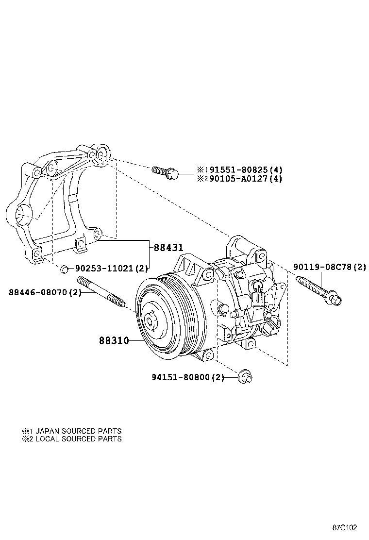  CAMRY |  HEATING AIR CONDITIONING COMPRESSOR