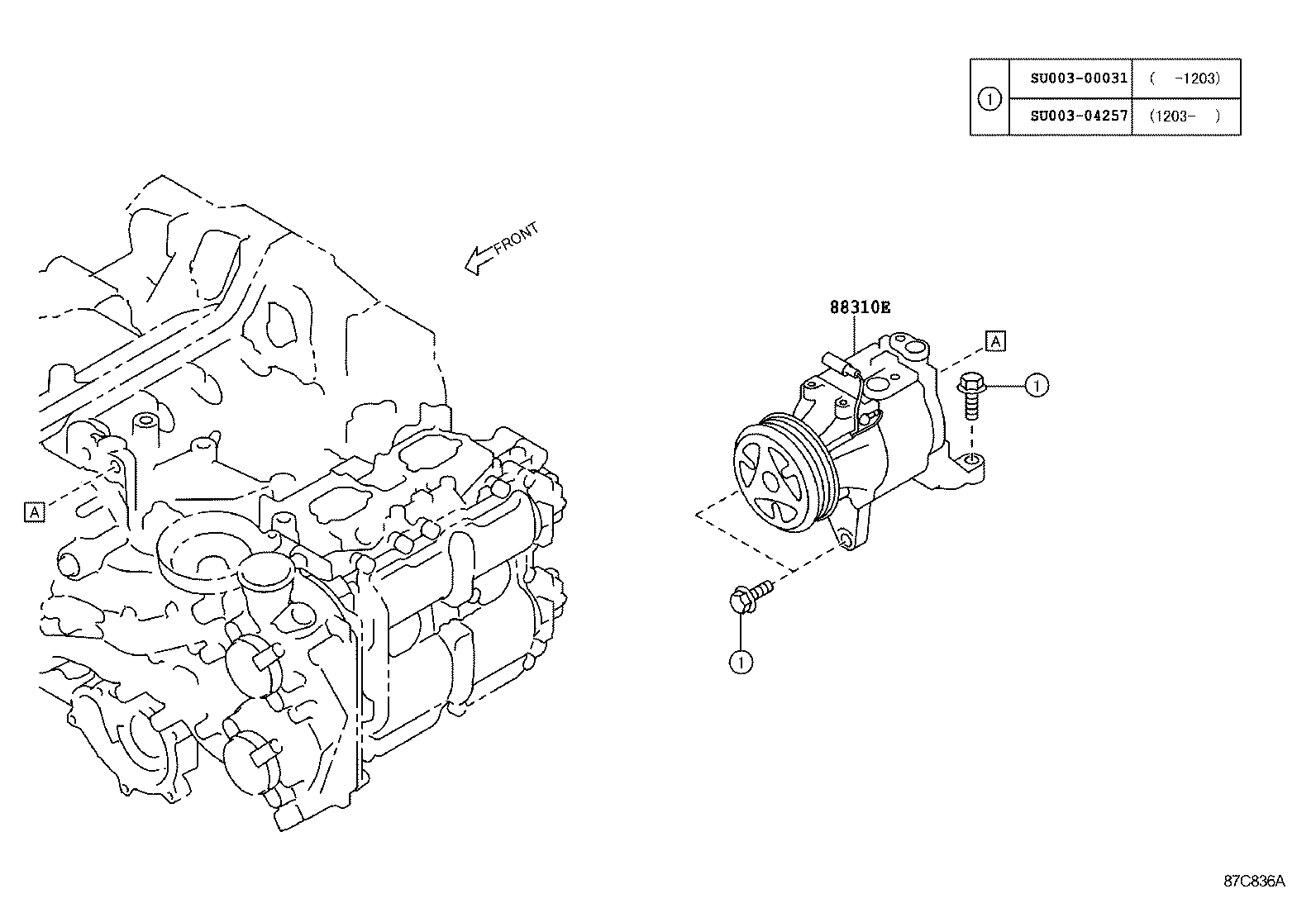  SCION FR S |  HEATING AIR CONDITIONING COMPRESSOR