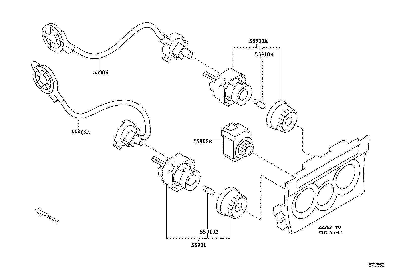  SCION FR S |  HEATING AIR CONDITIONING CONTROL AIR DUCT