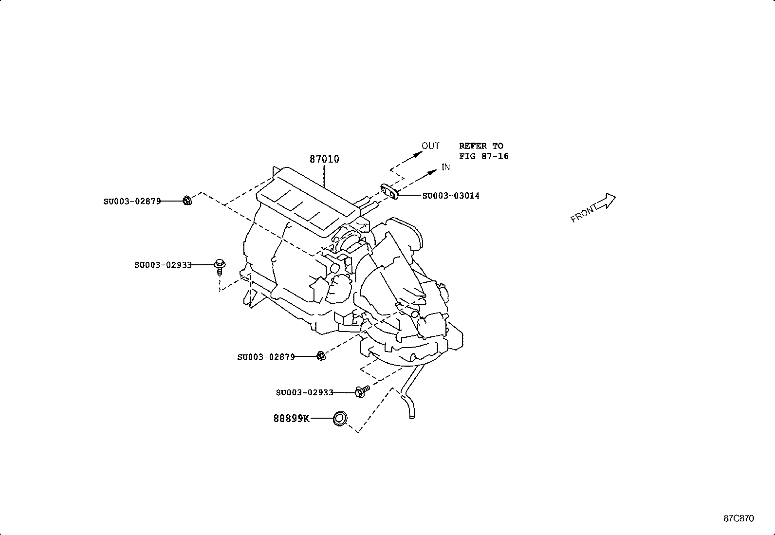  SCION FR S |  HEATING AIR CONDITIONING COOLER UNIT