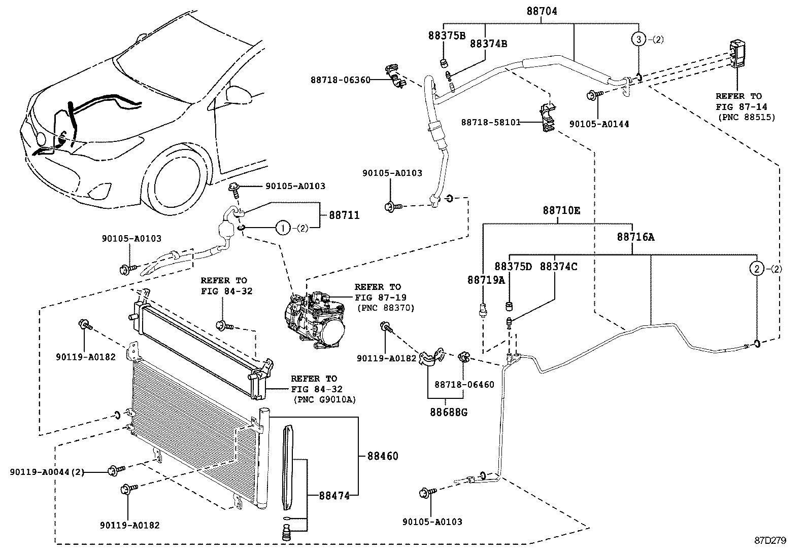  AVALON |  HEATING AIR CONDITIONING COOLER PIPING