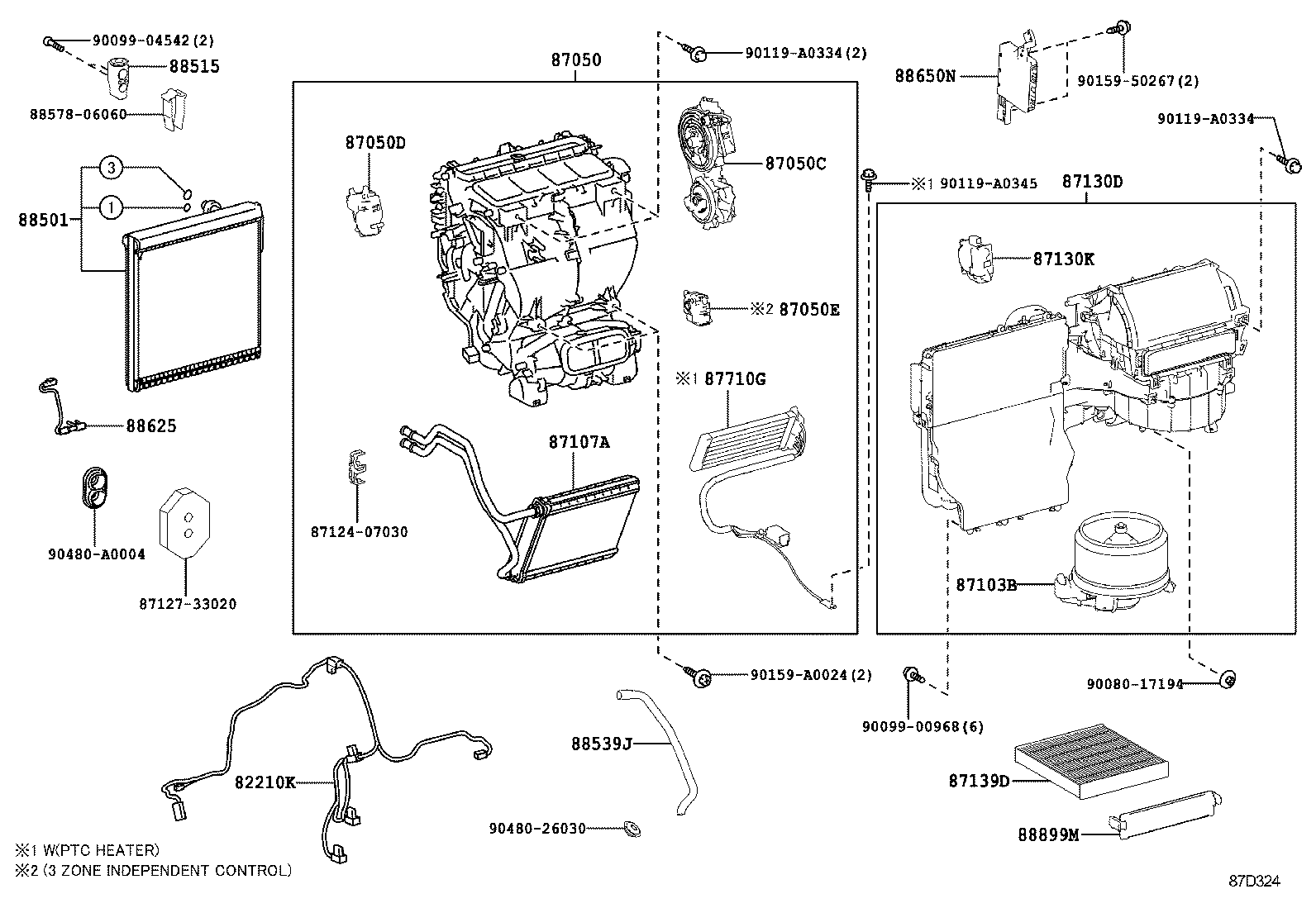  AVALON |  HEATING AIR CONDITIONING COOLER UNIT