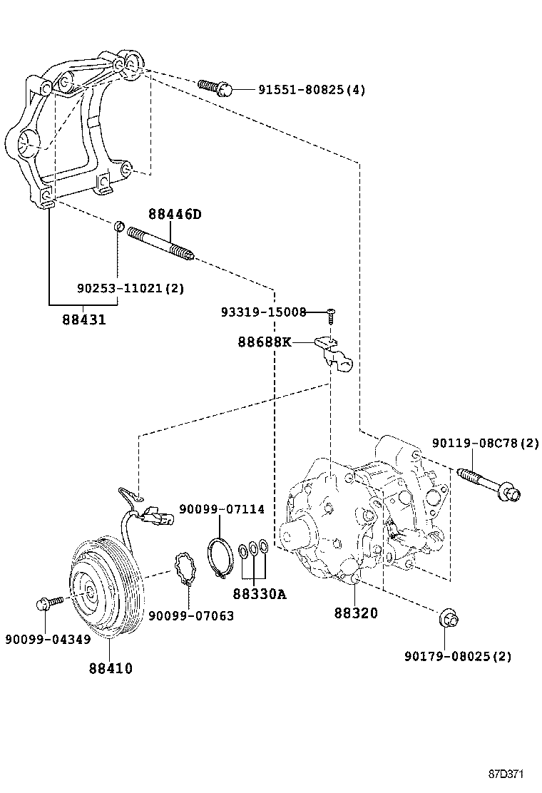  RAV4 JPP |  HEATING AIR CONDITIONING COMPRESSOR