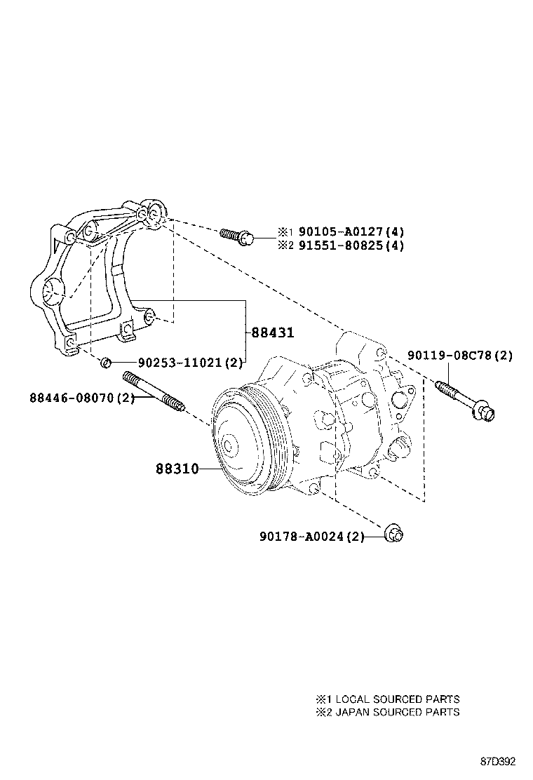  RAV4 NAP |  HEATING AIR CONDITIONING COMPRESSOR