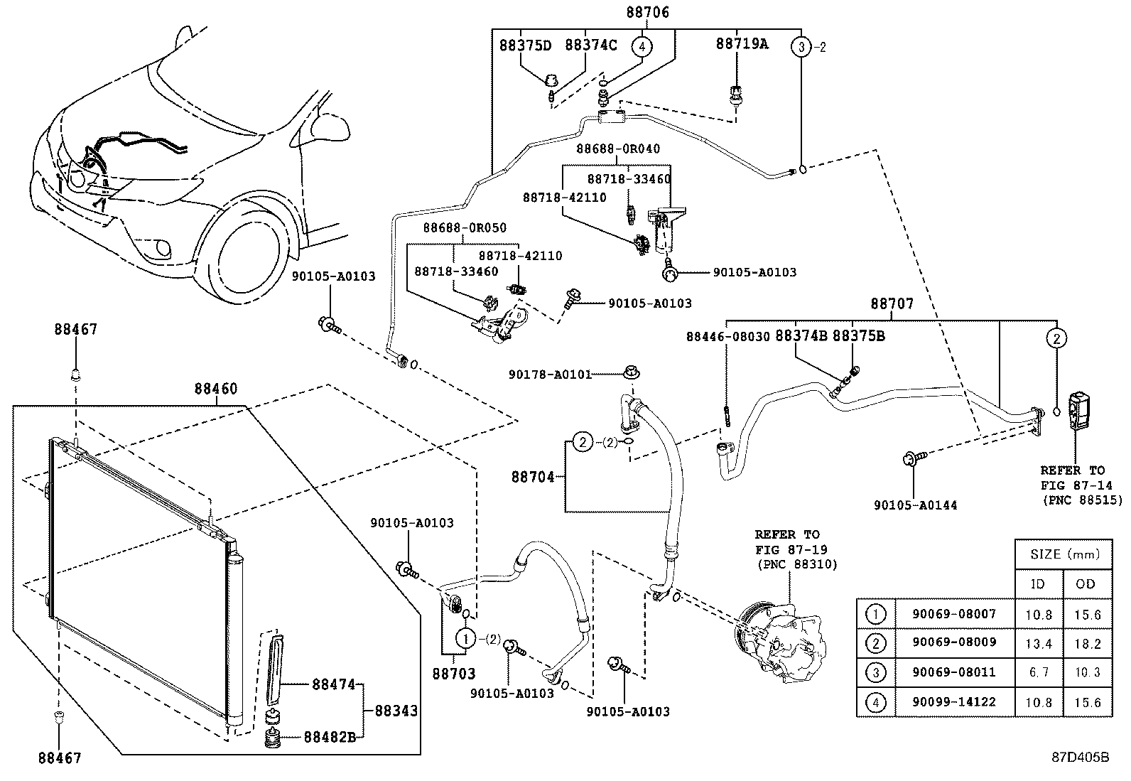  RAV4 NAP |  HEATING AIR CONDITIONING COOLER PIPING