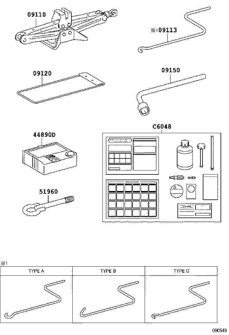  YARIS FRP |  STANDARD TOOL