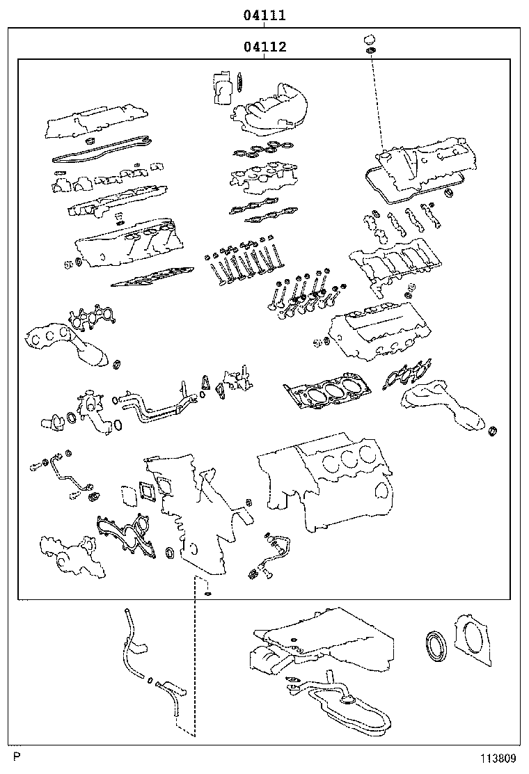  IS250C 350C |  ENGINE OVERHAUL GASKET KIT