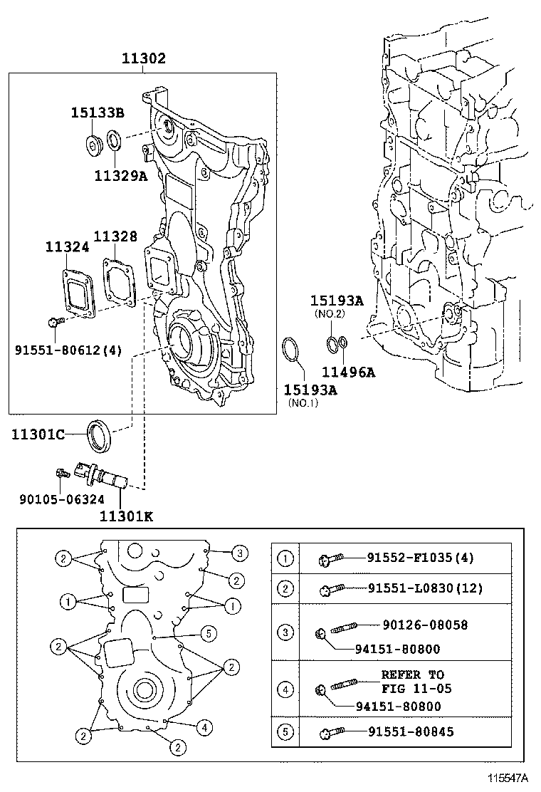  RAV4 JPP |  TIMING GEAR COVER REAR END PLATE