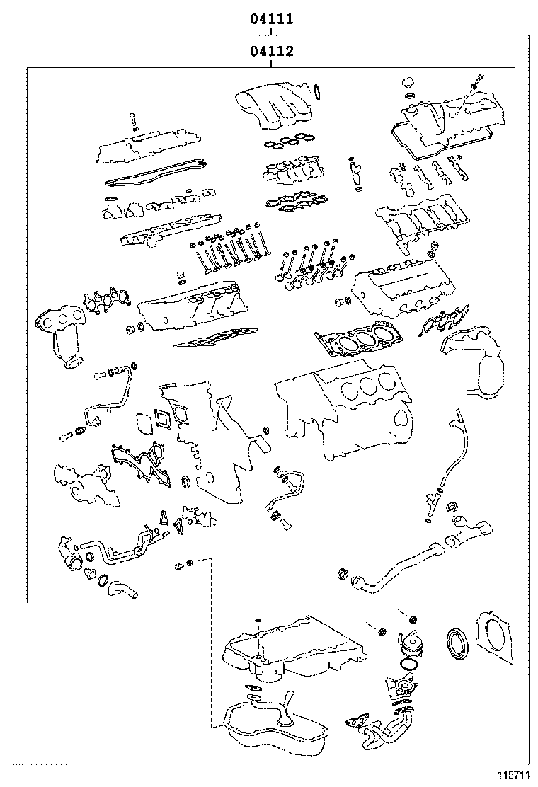  SIENNA |  ENGINE OVERHAUL GASKET KIT