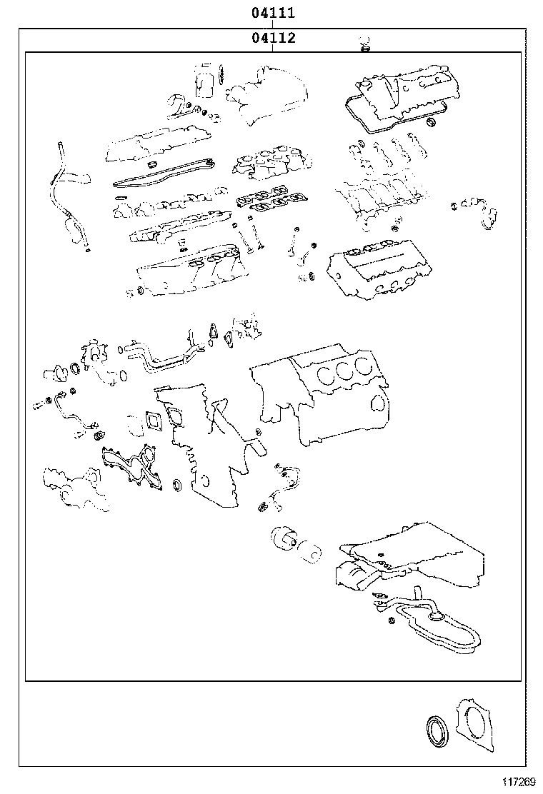  IS250C 350C |  ENGINE OVERHAUL GASKET KIT