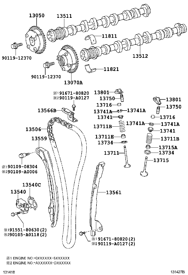  CAMRY NAP |  CAMSHAFT VALVE