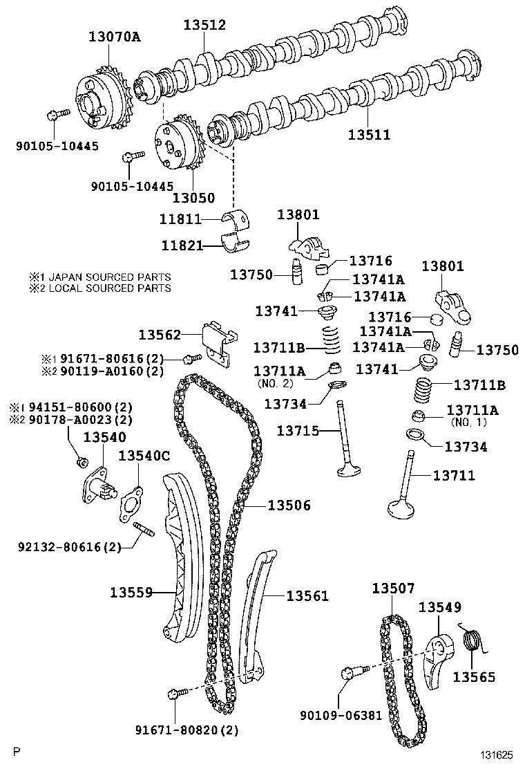  COROLLA NAP |  CAMSHAFT VALVE