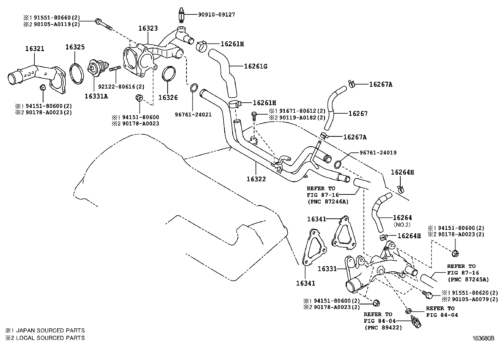  RAV4 NAP |  RADIATOR WATER OUTLET