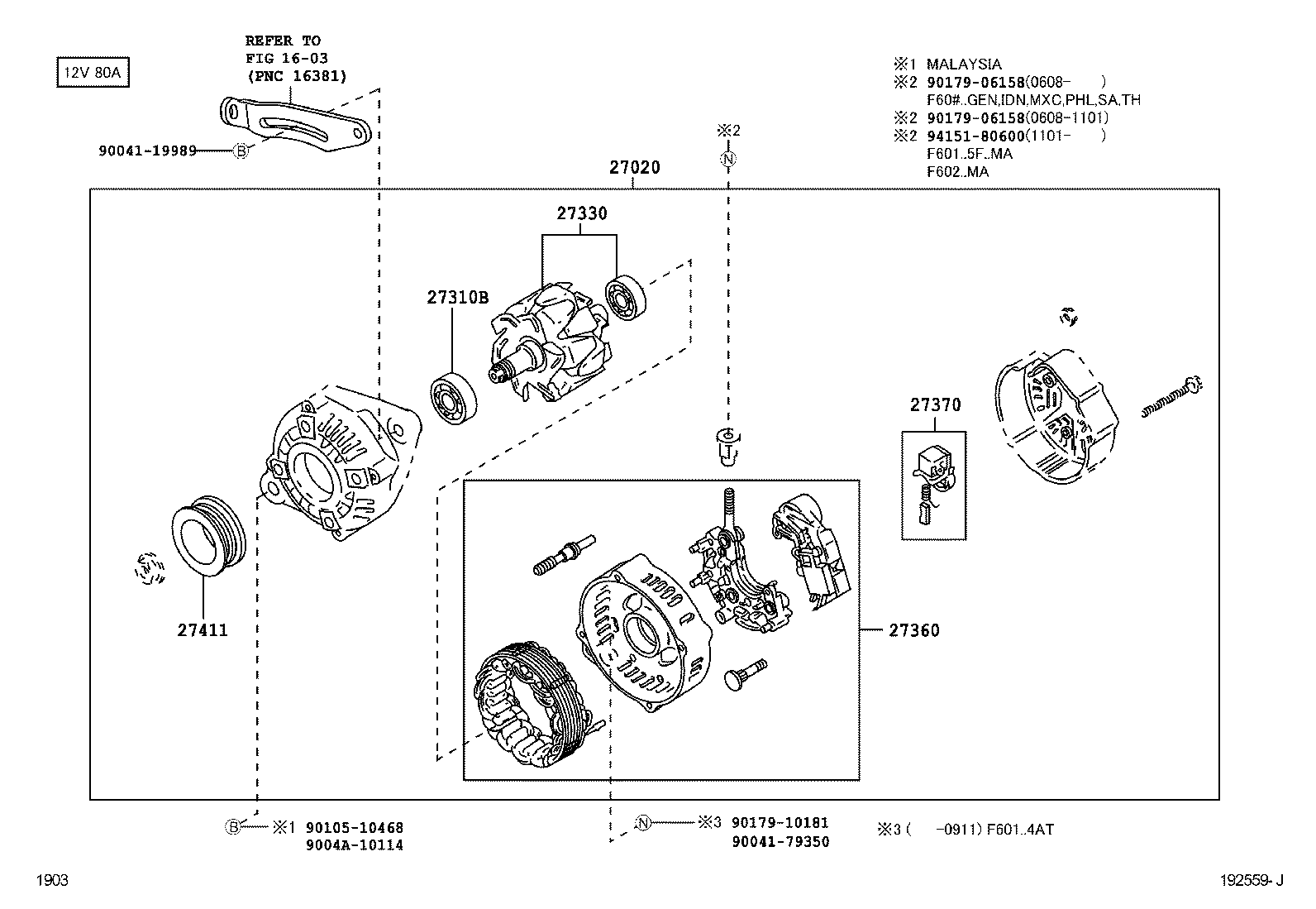  AVANZA |  ALTERNATOR