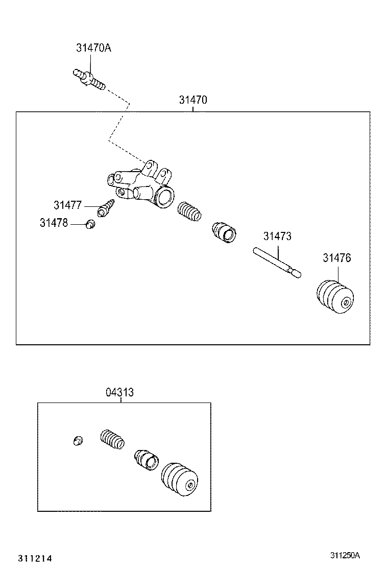  SCION TC |  CLUTCH RELEASE CYLINDER