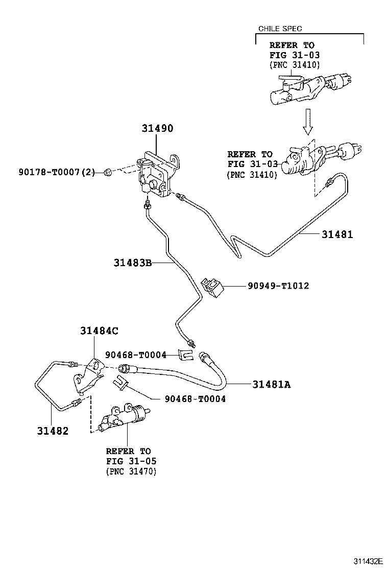  HILUX |  CLUTCH PEDAL FLEXIBLE HOSE