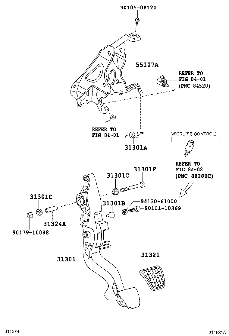  YARIS |  CLUTCH PEDAL FLEXIBLE HOSE