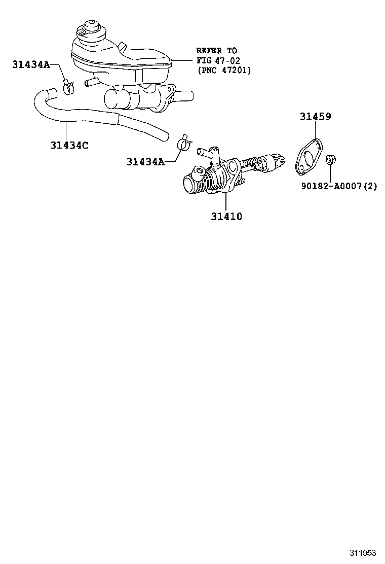  COROLLA NAP |  CLUTCH MASTER CYLINDER