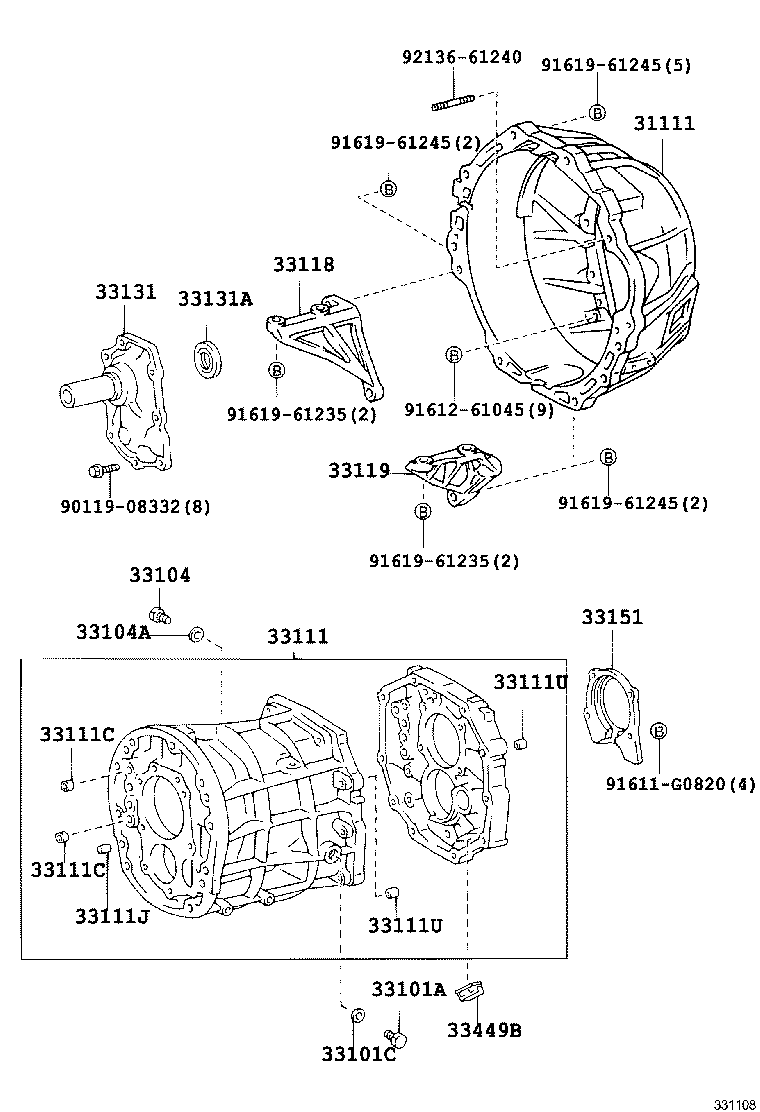  LAND CRUISER 70 |  CLUTCH HOUSING TRANSMISSION CASE MTM