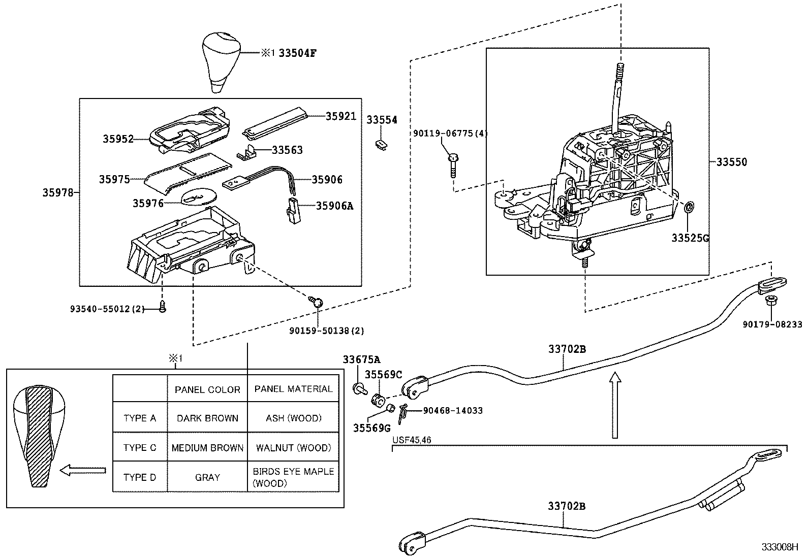  LS460 460L |  SHIFT LEVER RETAINER