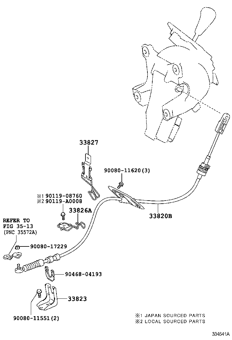  RX350 450H |  SHIFT LEVER RETAINER