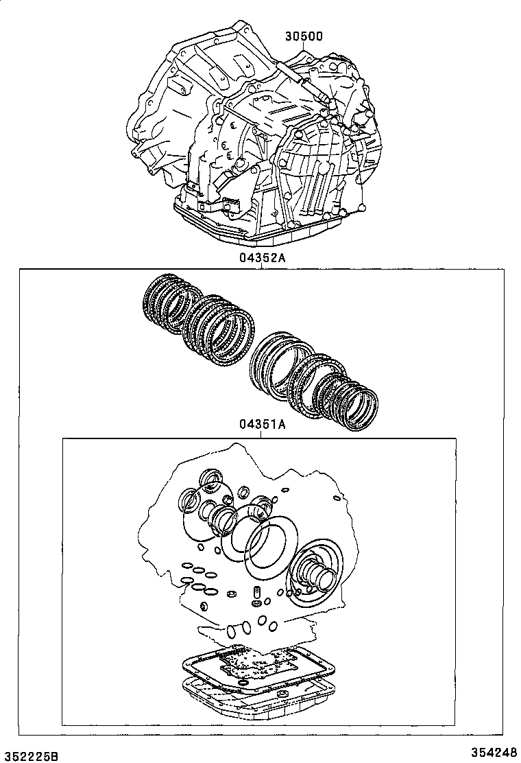 YARIS |  TRANSAXLE OR TRANSMISSION ASSY GASKET KIT ATM