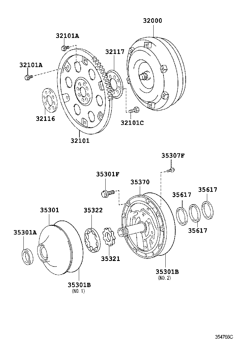  TACOMA |  TORQUE CONVERTER FRONT OIL PUMP CHAIN ATM