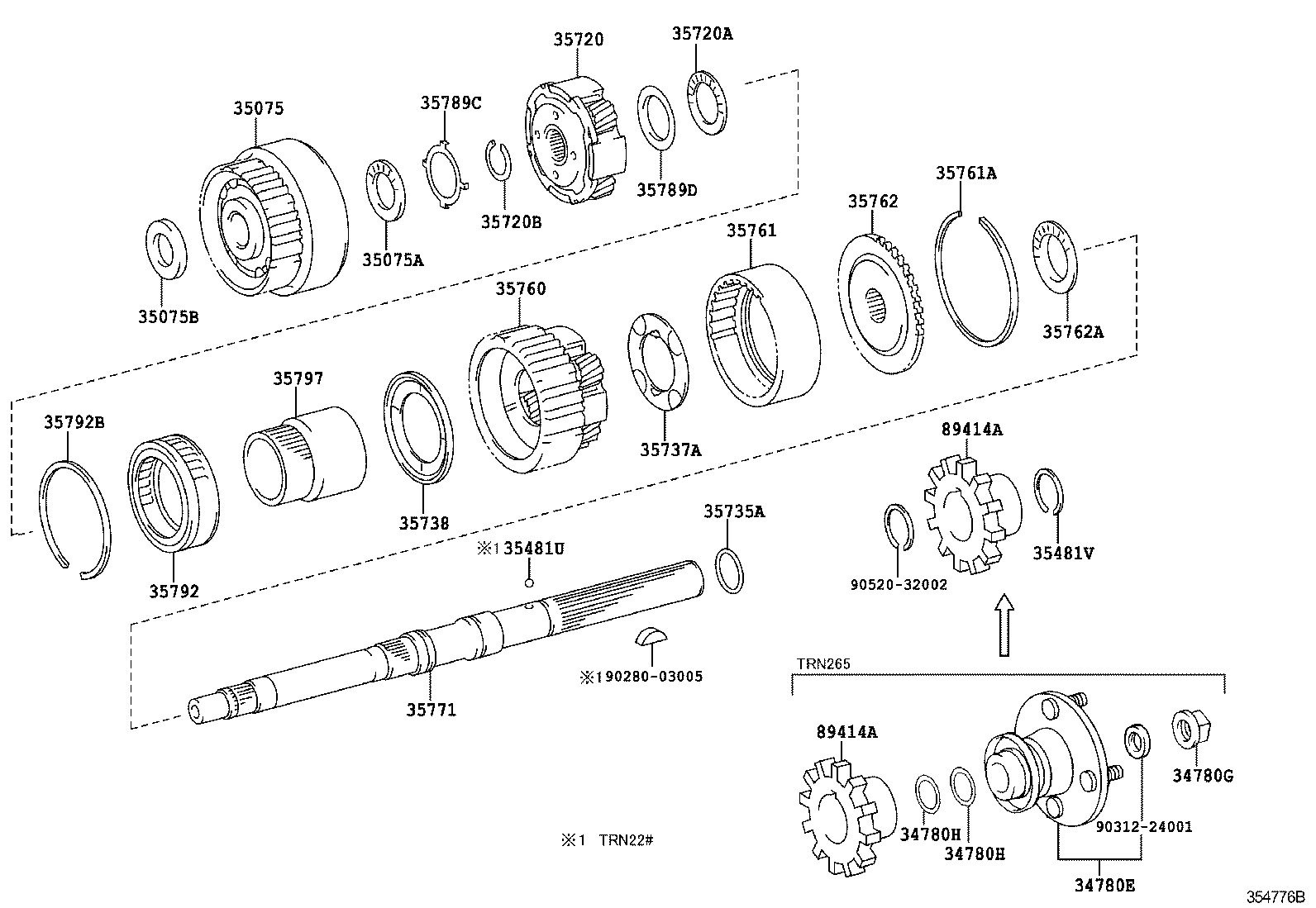 TACOMA |  PLANETARY GEAR REVERSE PISTON COUNTER GEAR ATM