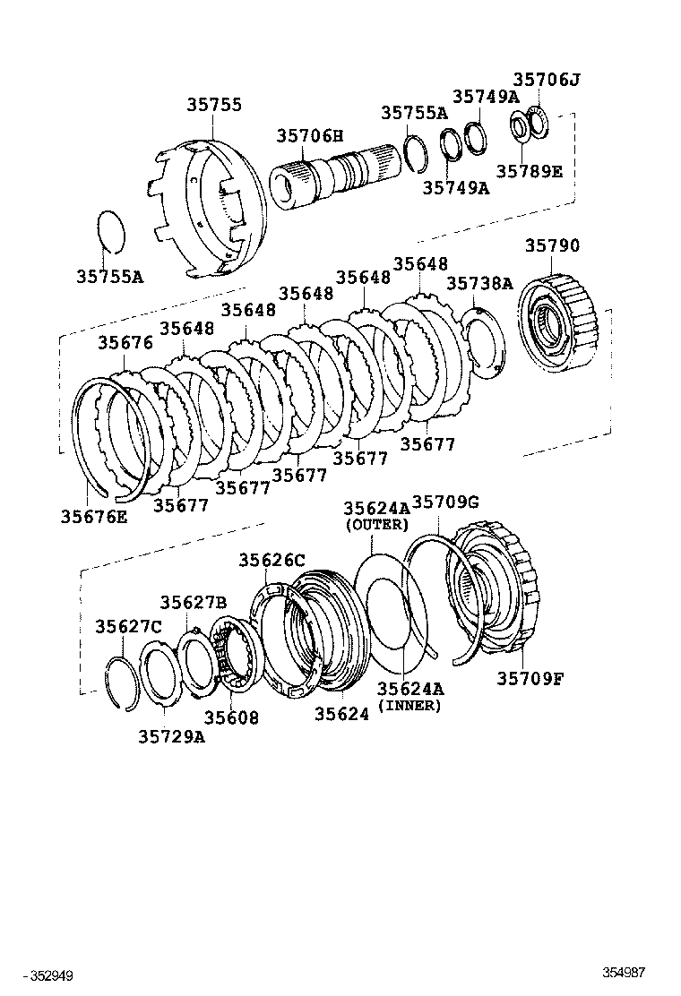  HIACE |  CENTER SUPPORT PLANETARY SUN GEAR ATM