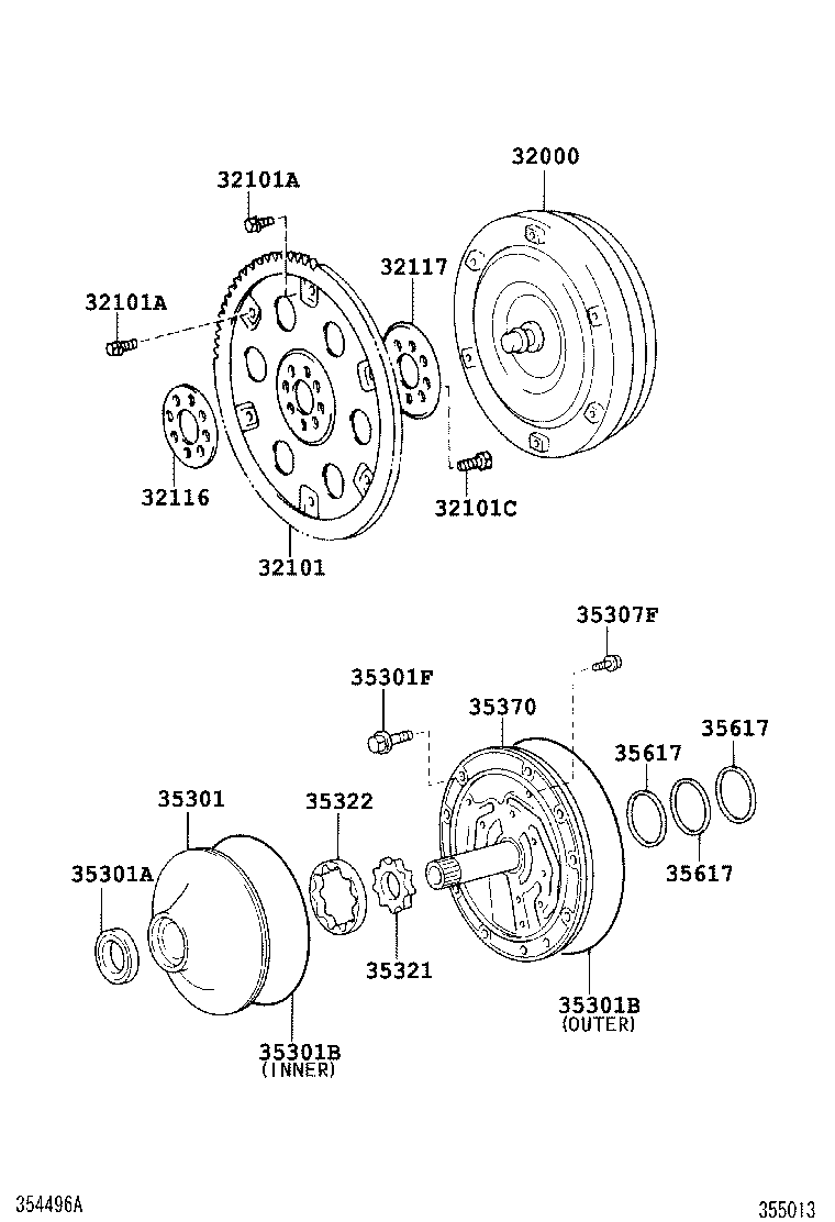 GS30 35 43 460 | TORQUE CONVERTER FRONT OIL PUMP CHAIN ATM