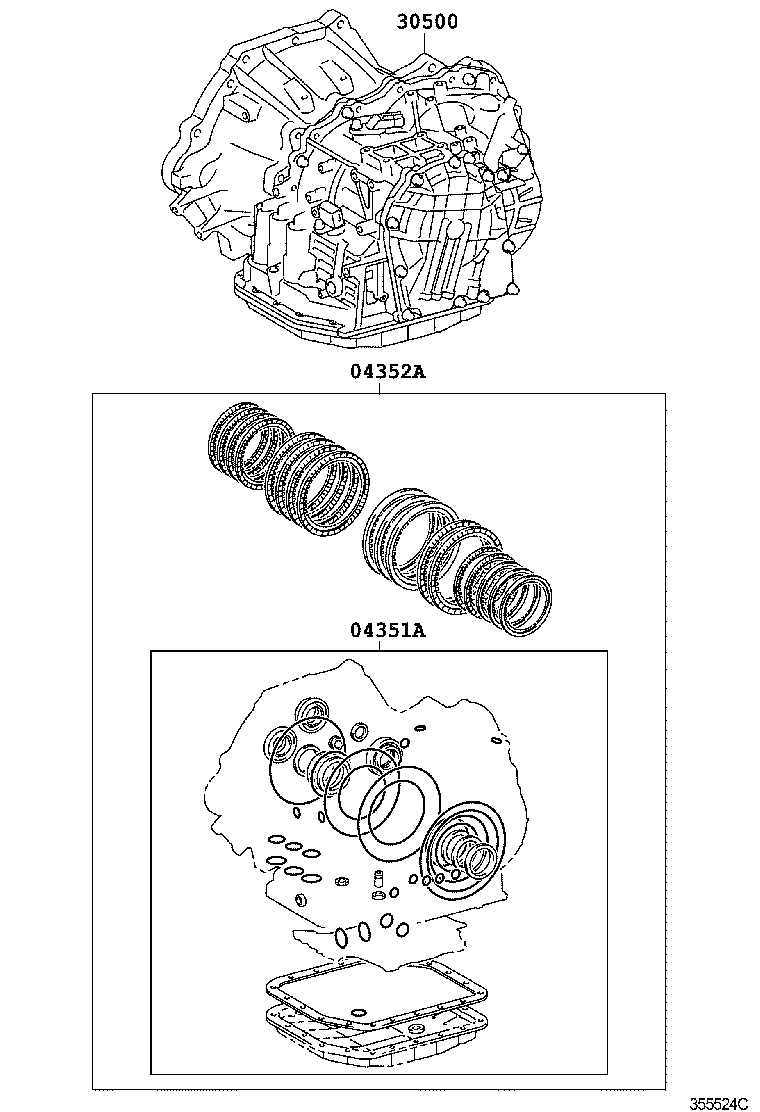  YARIS |  TRANSAXLE OR TRANSMISSION ASSY GASKET KIT ATM