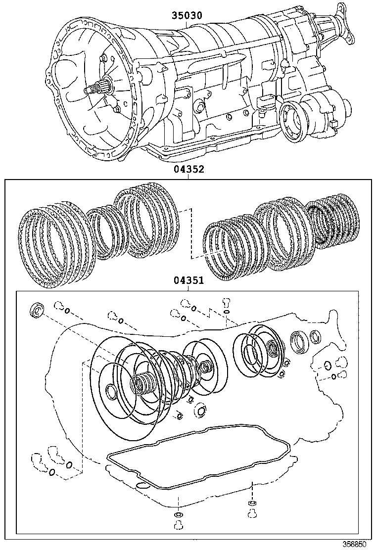  LS460 460L |  TRANSAXLE OR TRANSMISSION ASSY GASKET KIT ATM