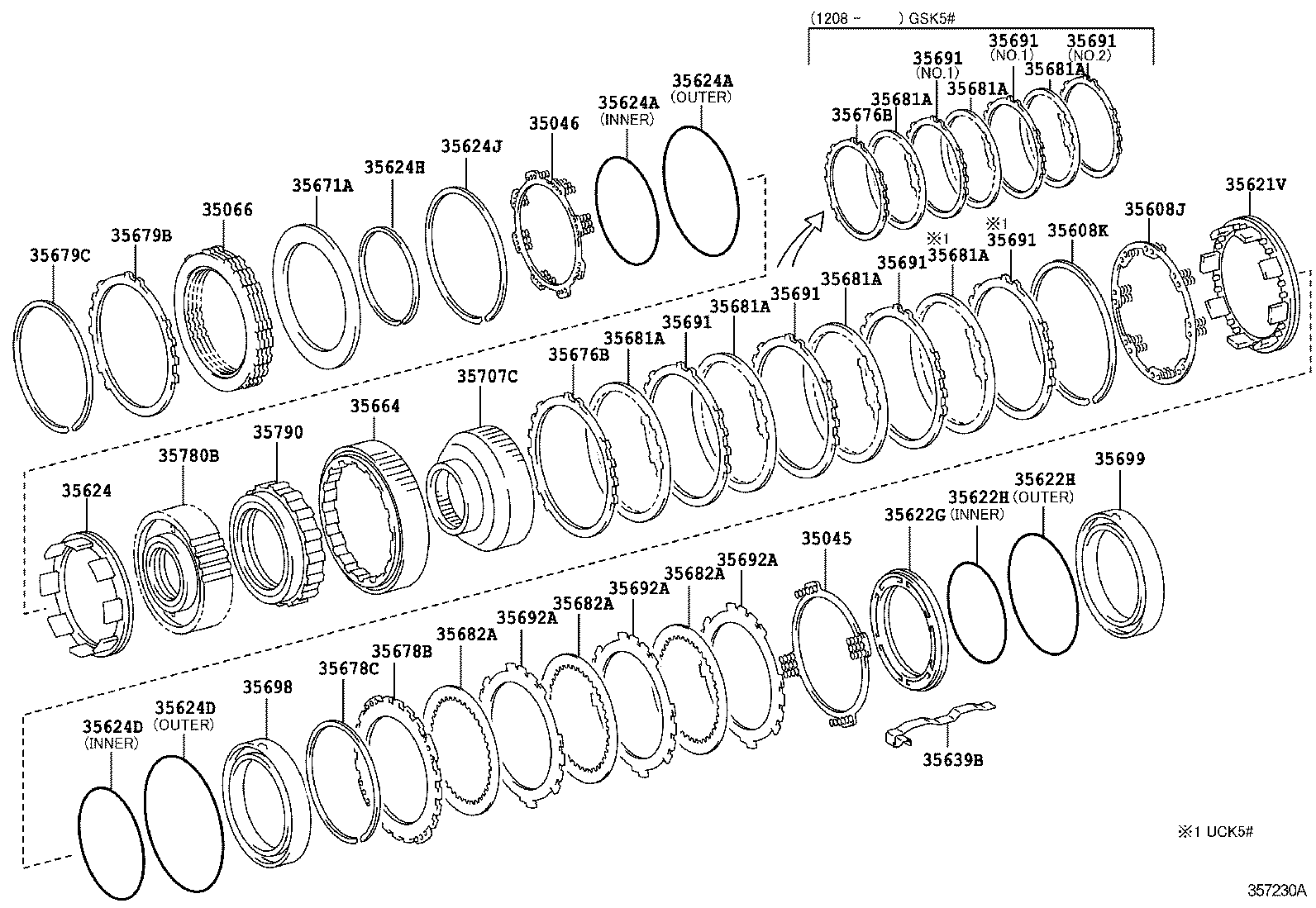  TUNDRA |  CENTER SUPPORT PLANETARY SUN GEAR ATM