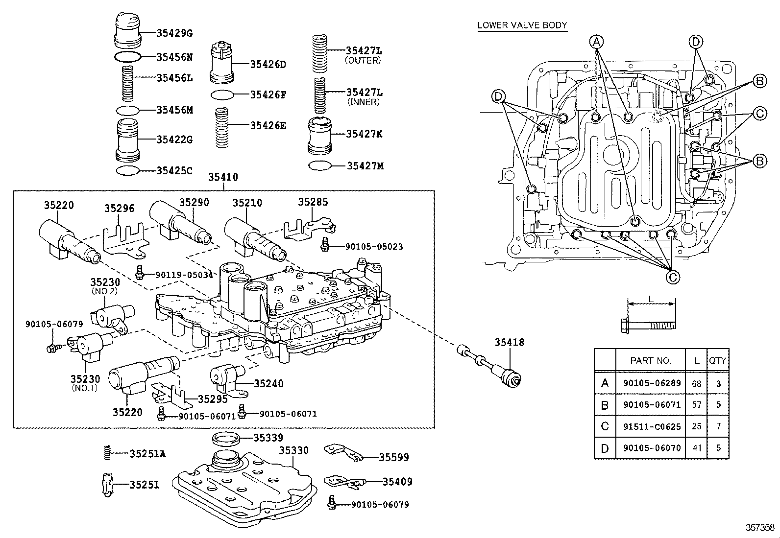  MATRIX |  VALVE BODY OIL STRAINER ATM