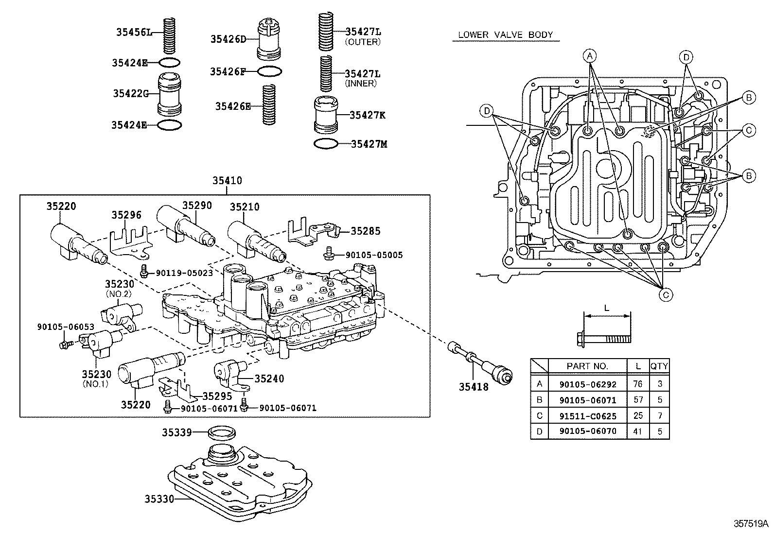  HIGHLANDER NAP |  VALVE BODY OIL STRAINER ATM