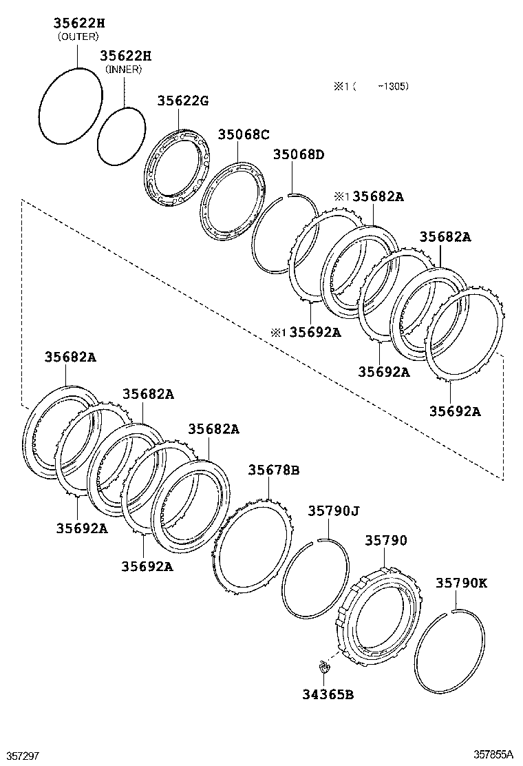  SCION TC |  CENTER SUPPORT PLANETARY SUN GEAR ATM