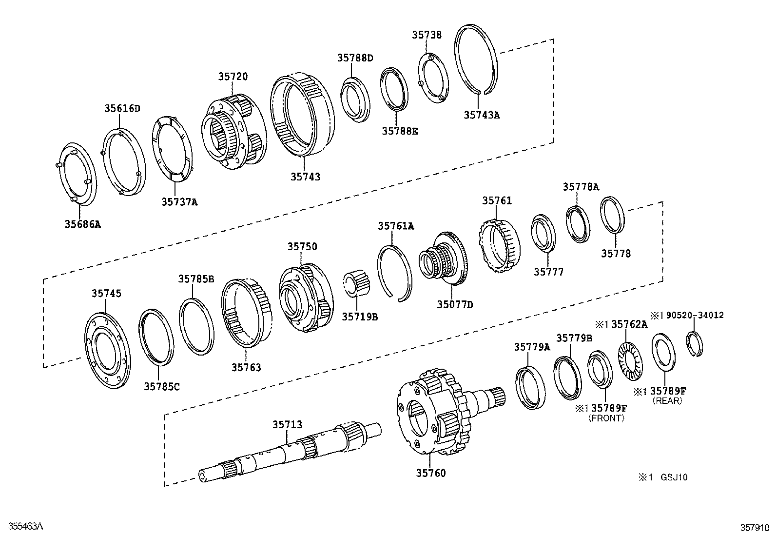  FJ CRUISER |  PLANETARY GEAR REVERSE PISTON COUNTER GEAR ATM