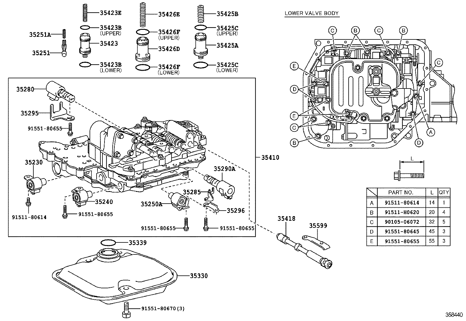  COROLLA NAP |  VALVE BODY OIL STRAINER ATM