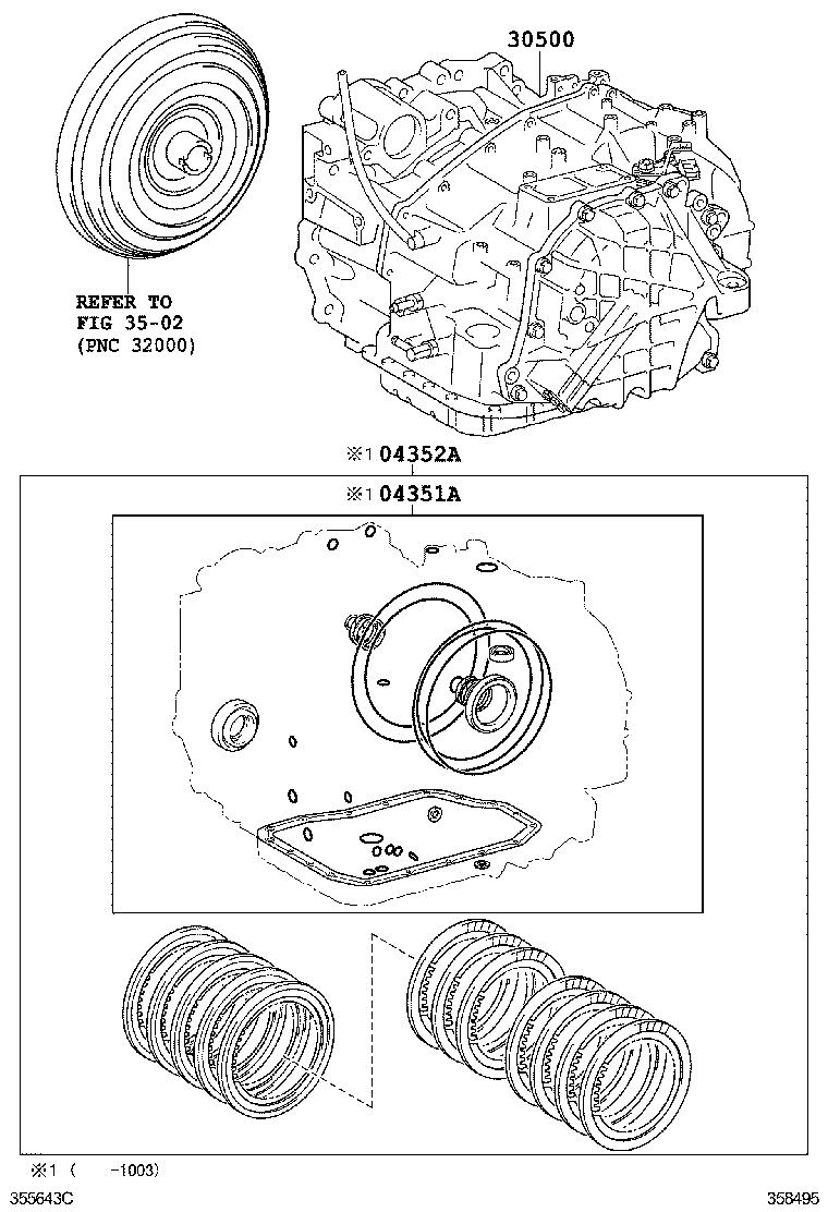  AVALON |  TRANSAXLE OR TRANSMISSION ASSY GASKET KIT ATM