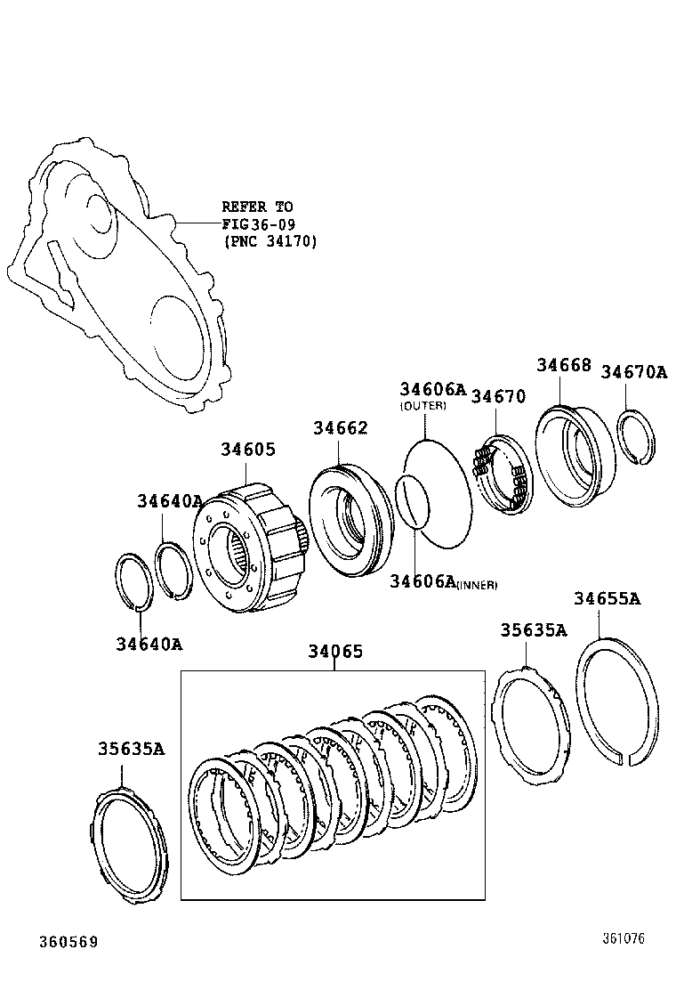  GS30 35 43 460 |  TRANSFER DIRECT CLUTCH LOW BRAKE SUPPORT