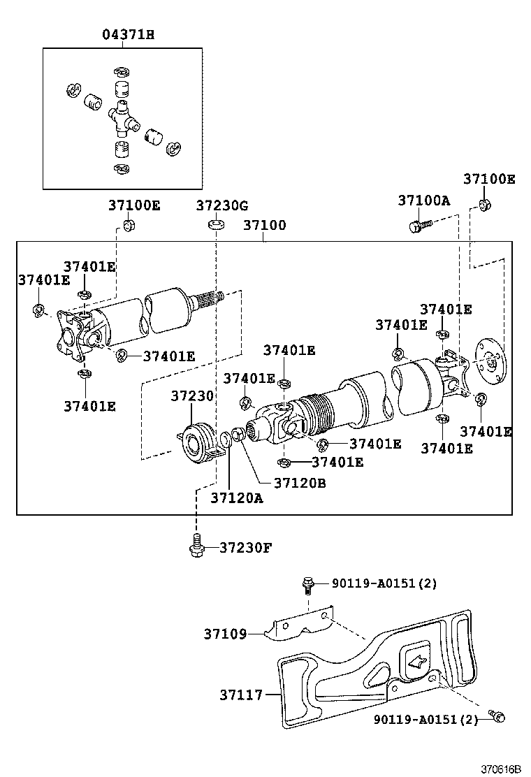  TUNDRA |  PROPELLER SHAFT UNIVERSAL JOINT
