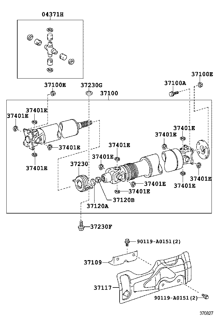  TUNDRA |  PROPELLER SHAFT UNIVERSAL JOINT
