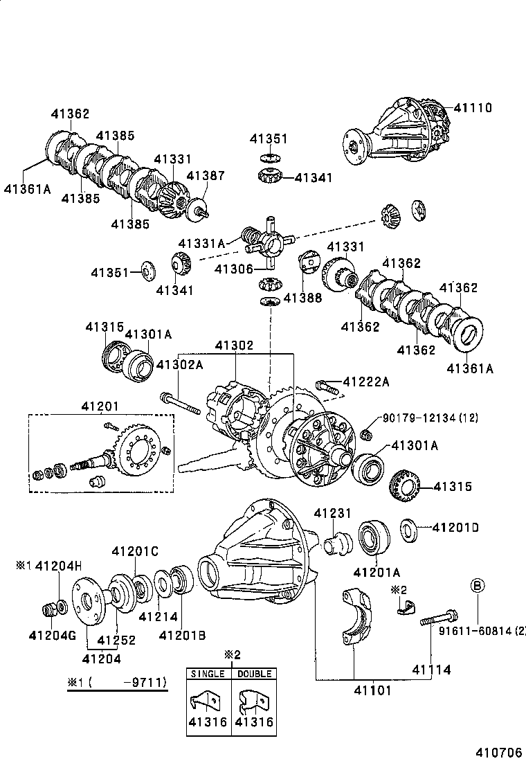  LAND CRUISER 70 |  REAR AXLE HOUSING DIFFERENTIAL