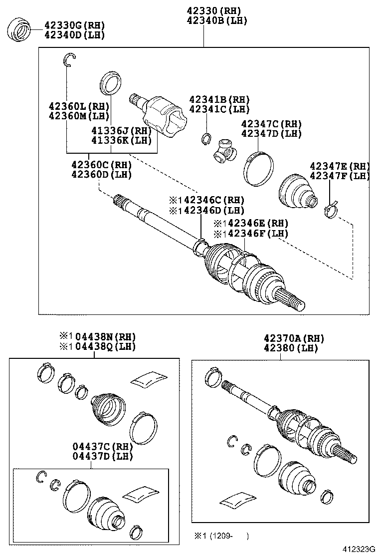  RAV4 JPP |  REAR AXLE SHAFT HUB