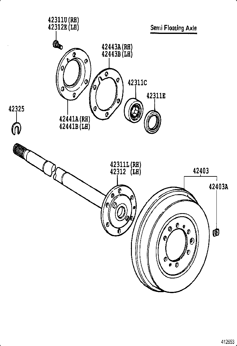  LAND CRUISER 70 |  REAR AXLE SHAFT HUB