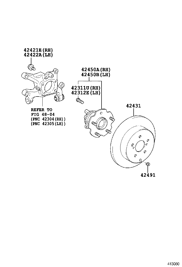  RAV4 NAP |  REAR AXLE SHAFT HUB