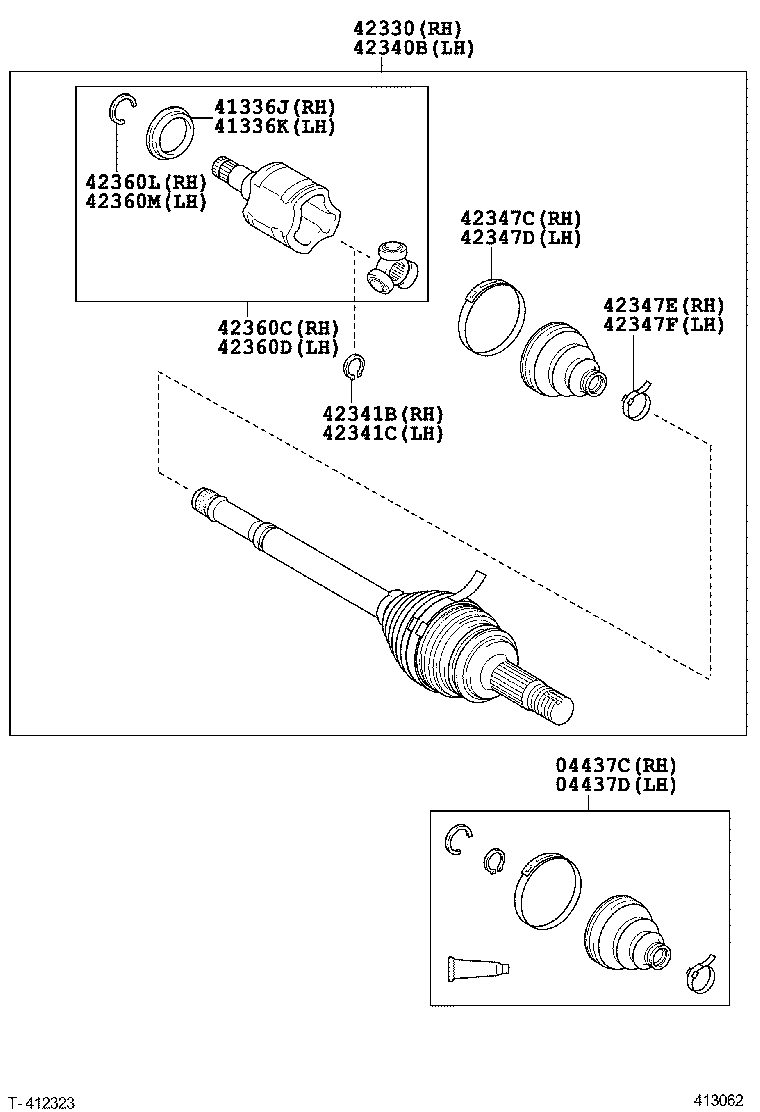  RAV4 NAP |  REAR AXLE SHAFT HUB