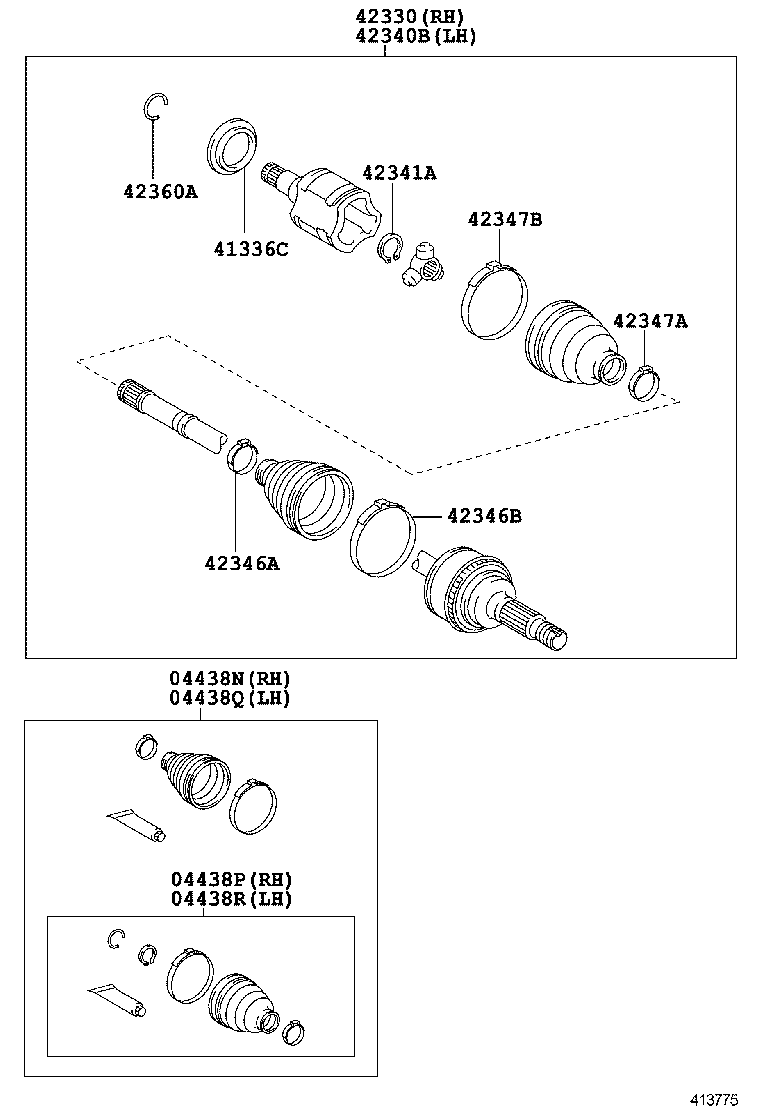  HIGHLANDER NAP |  REAR AXLE SHAFT HUB